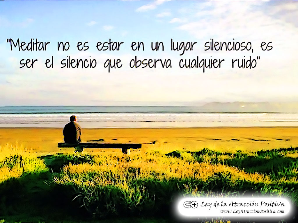 "Meditar no es estar en un lugar silencioso, es ser el silencio que observa cualquier ruido."