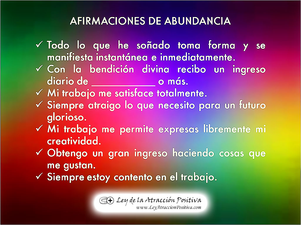 Afirmaciones de Abundancia