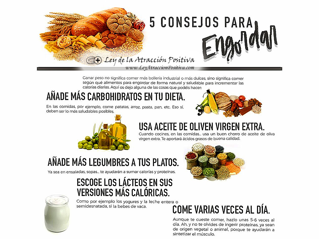 5 Consejos para Engordar