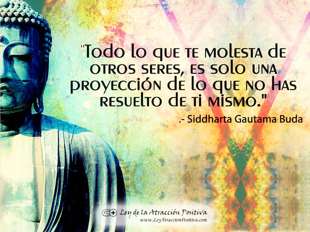 “Todo lo que te molesta de otros seres es solo una proyección de lo que no has resuelto de ti mismo” Buda