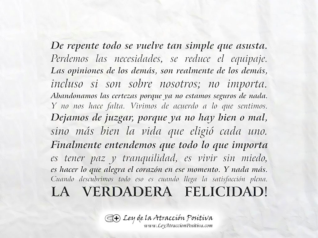La Verdadera Felicidad