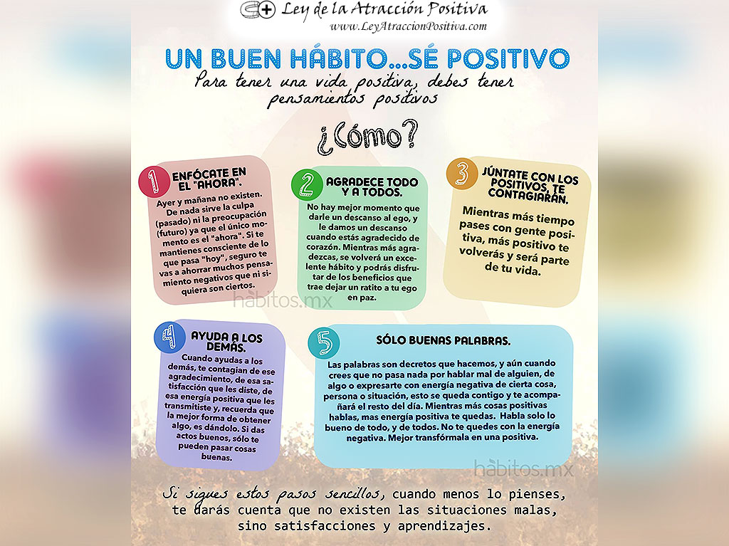 Un buen hábito... sé positivo!