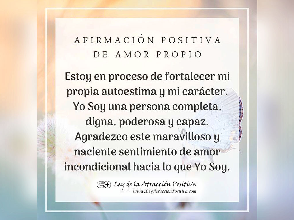 Afirmación Positiva de Amor Propio