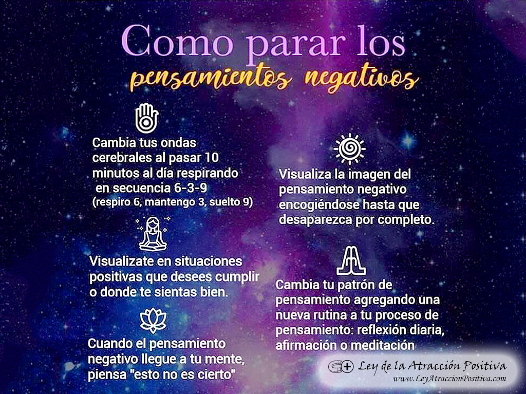 Cómo parar los pensamientos negativos