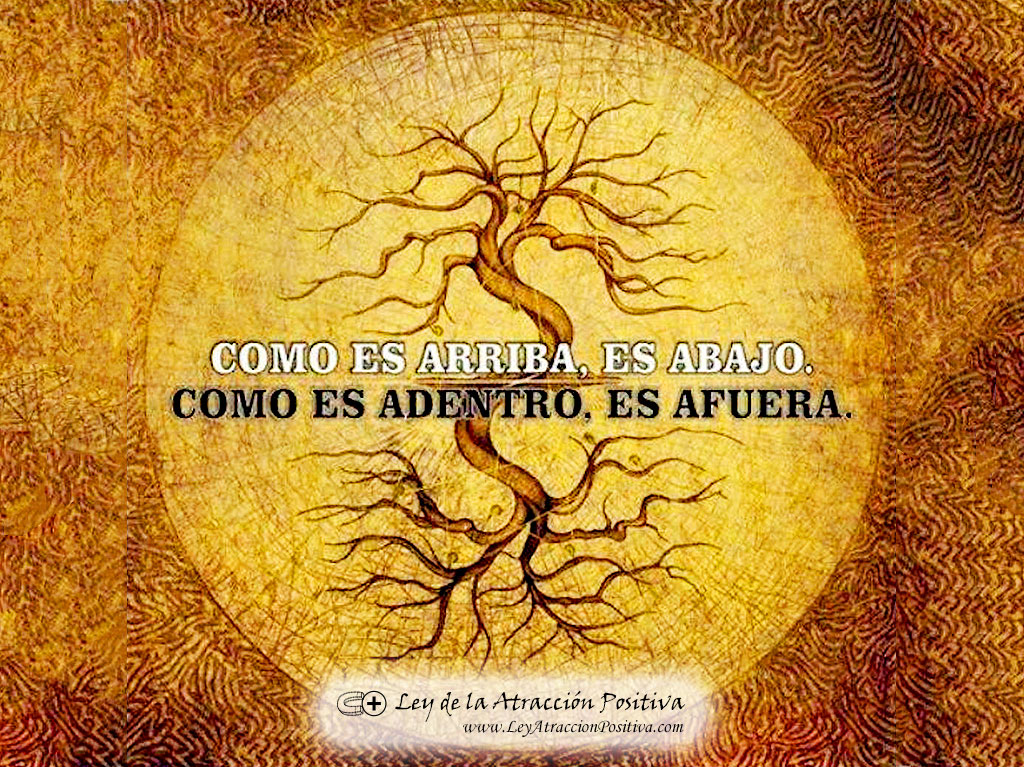Como es arriba es abajo, como es adentro es afuera.