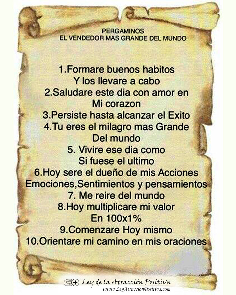 Los 10 Pergaminos del Éxito, por Og Mandino
