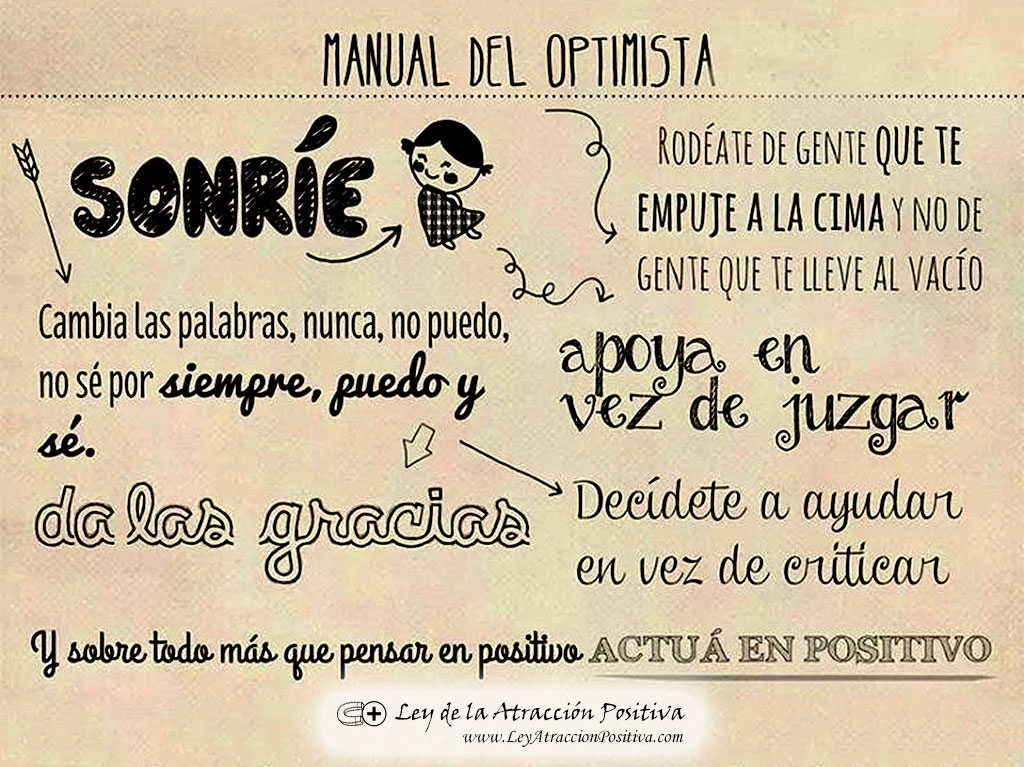 Cómo Ser Positivo y Optimista: Manual del Optimista