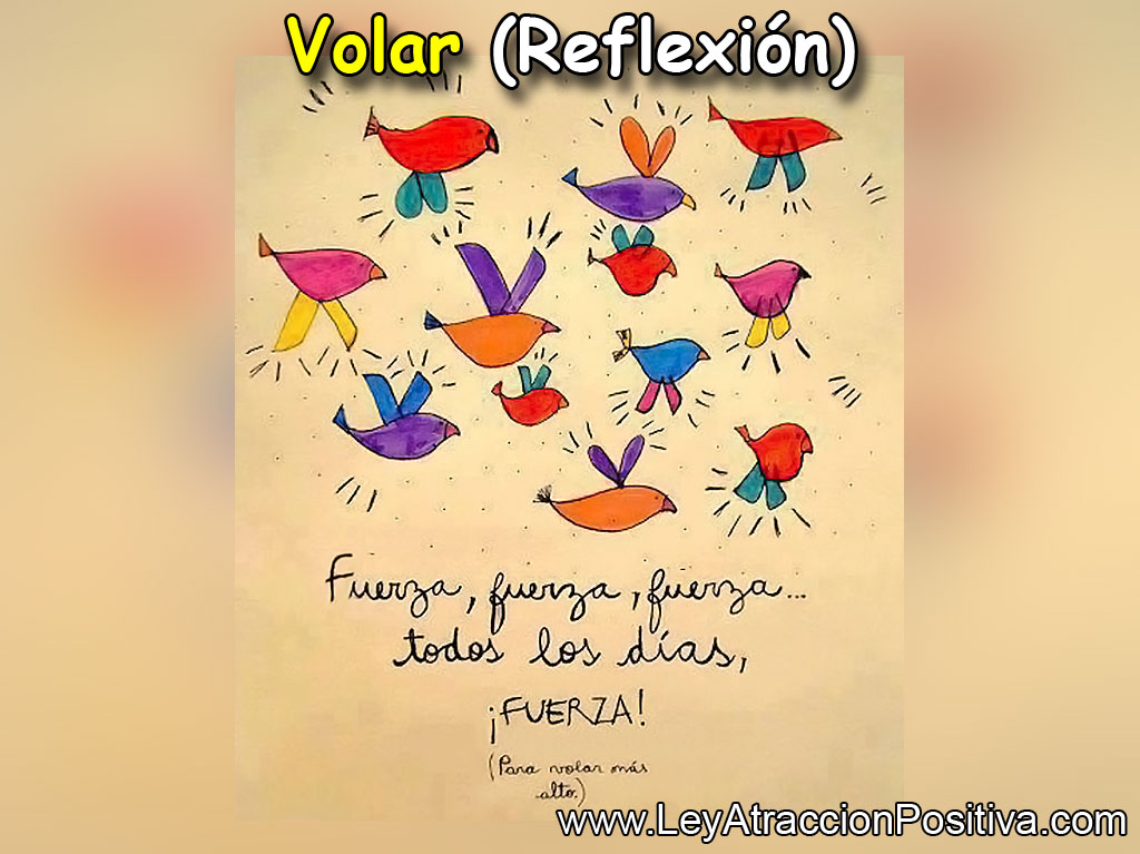 Volar y Soñar: "Fuerza, fuerza, fuerza todos los días, fuerza para volar más alto."