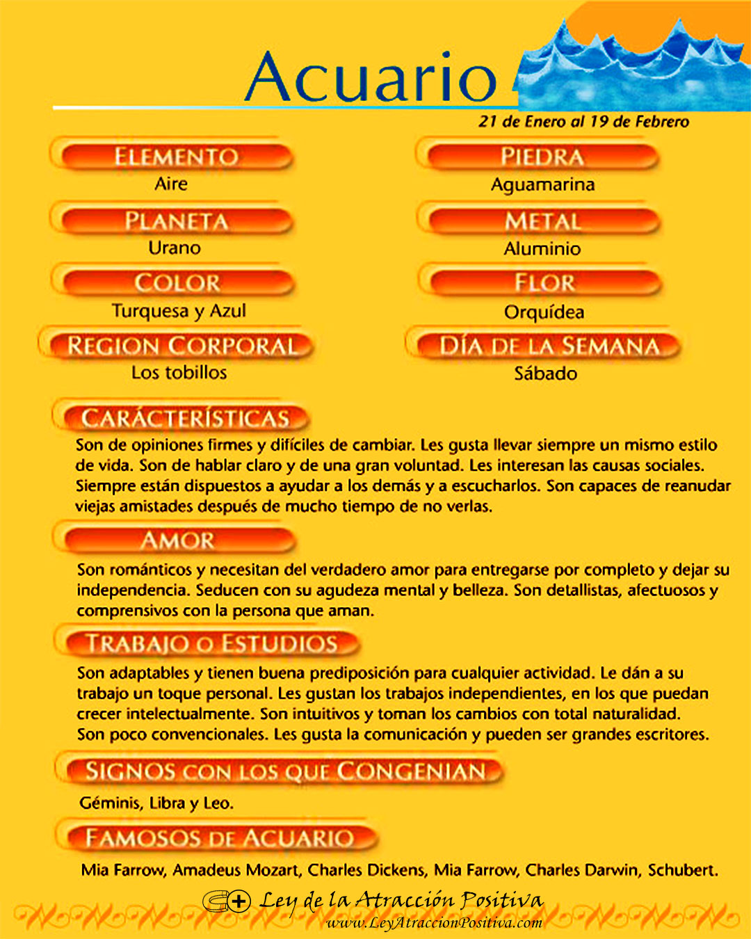 Personalidad de Acuario