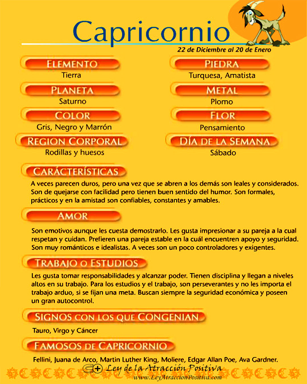 Personalidad de Capricornio