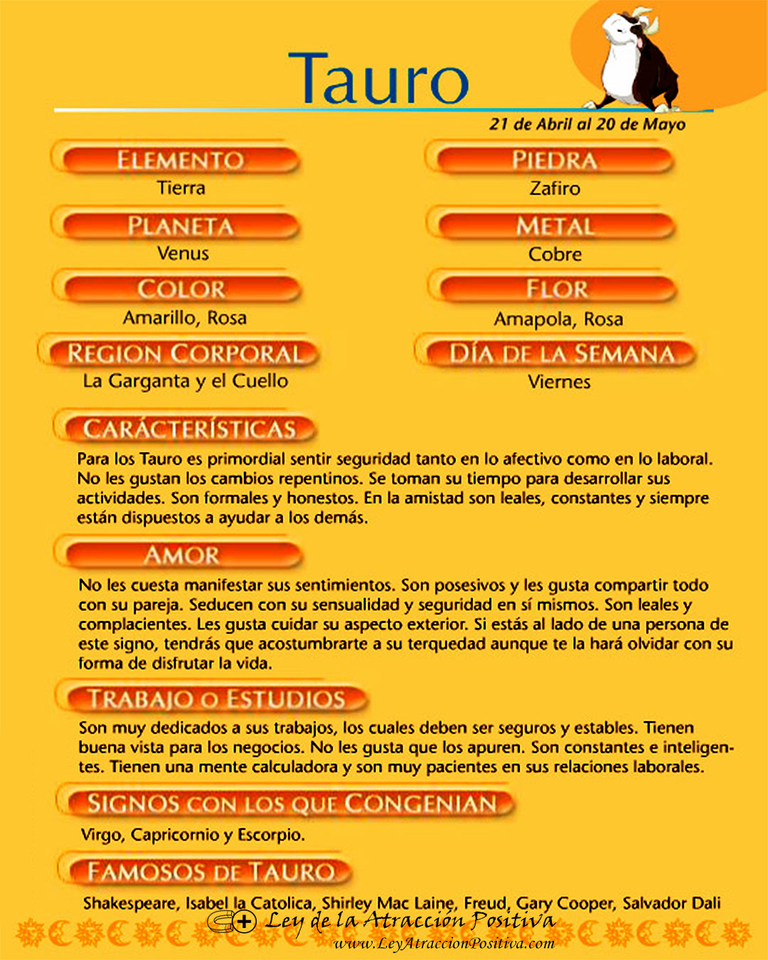 Personalidad de Tauro