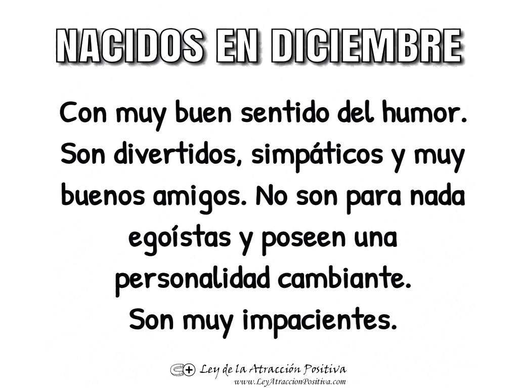 La Personalidad de los Nacidos en Diciembre