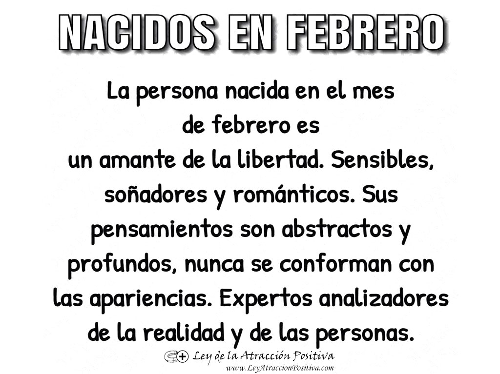 La Personalidad de los Nacidos en Febrero