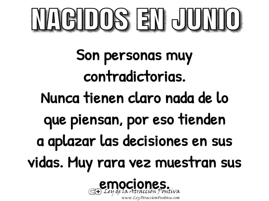 La Personalidad de los Nacidos en Junio
