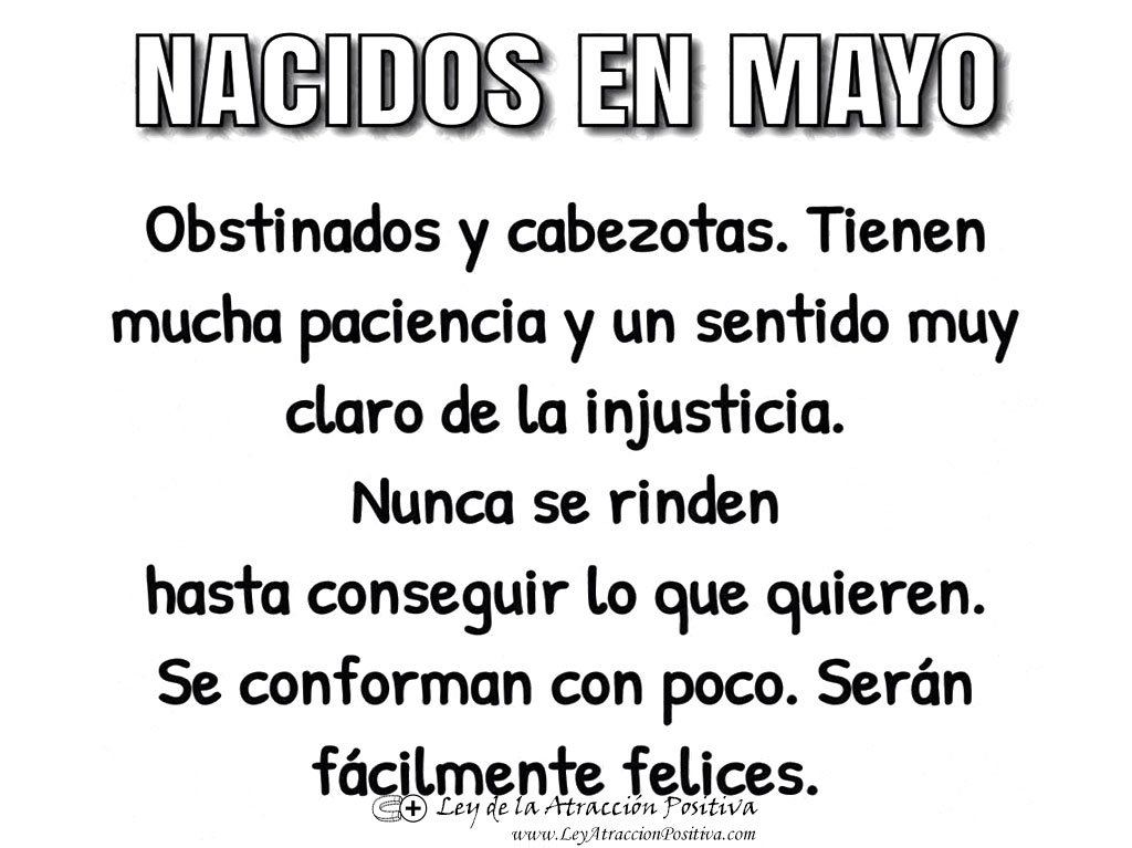 La Personalidad de los Nacidos en Mayo