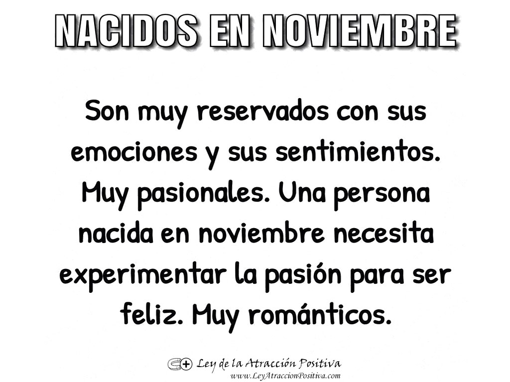 Personalidad de los Nacidos en Noviembre