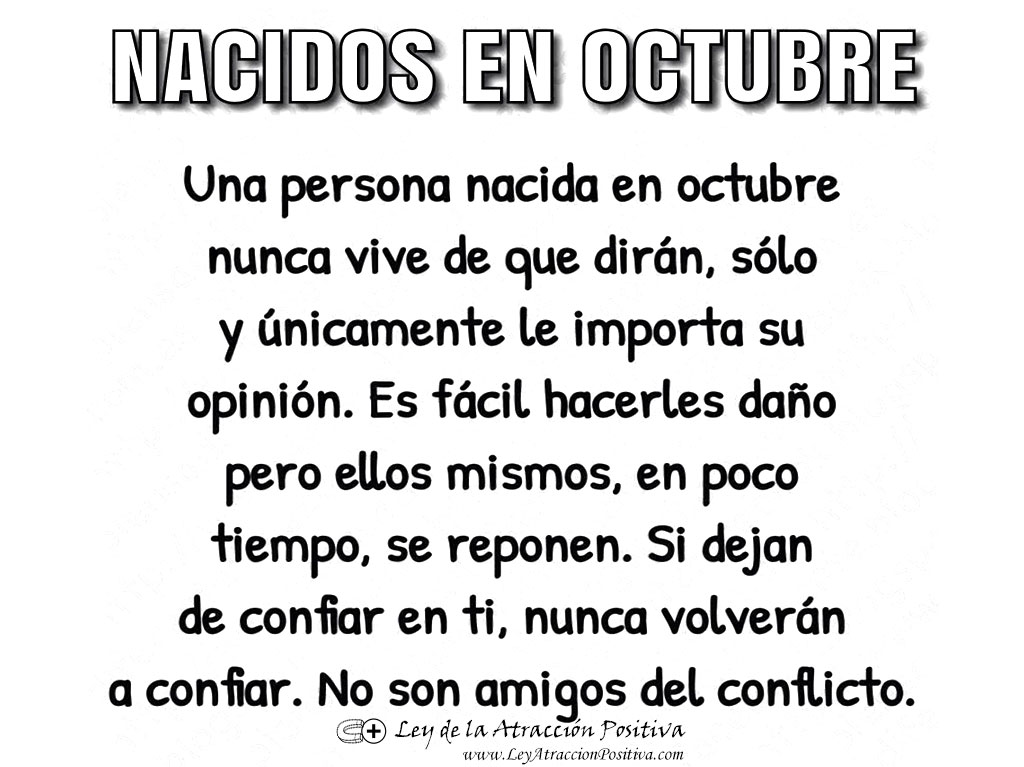 La Personalidad de los Nacidos en Octubre