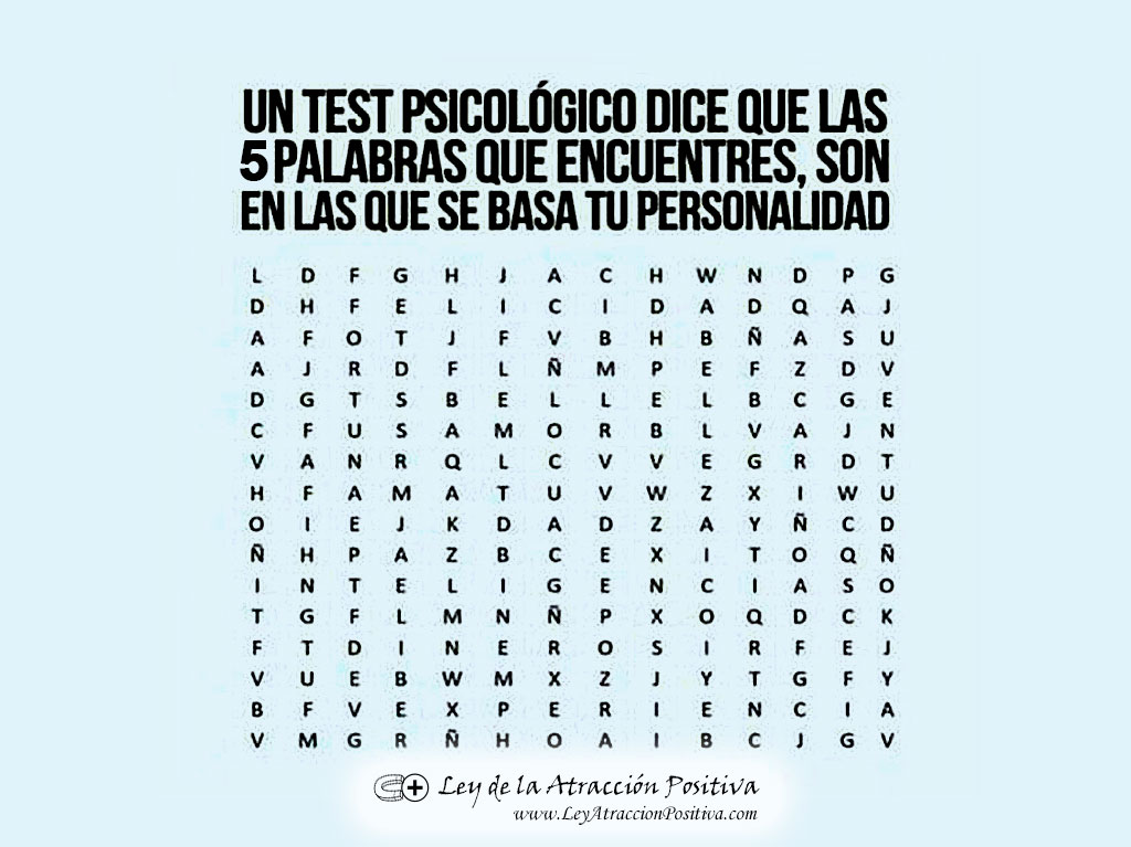 Test de Personalidad de las 5 Palabras
