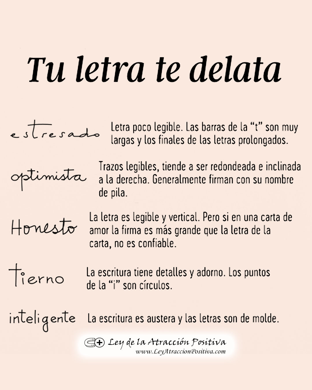 Tu Personalidad según tu Letra